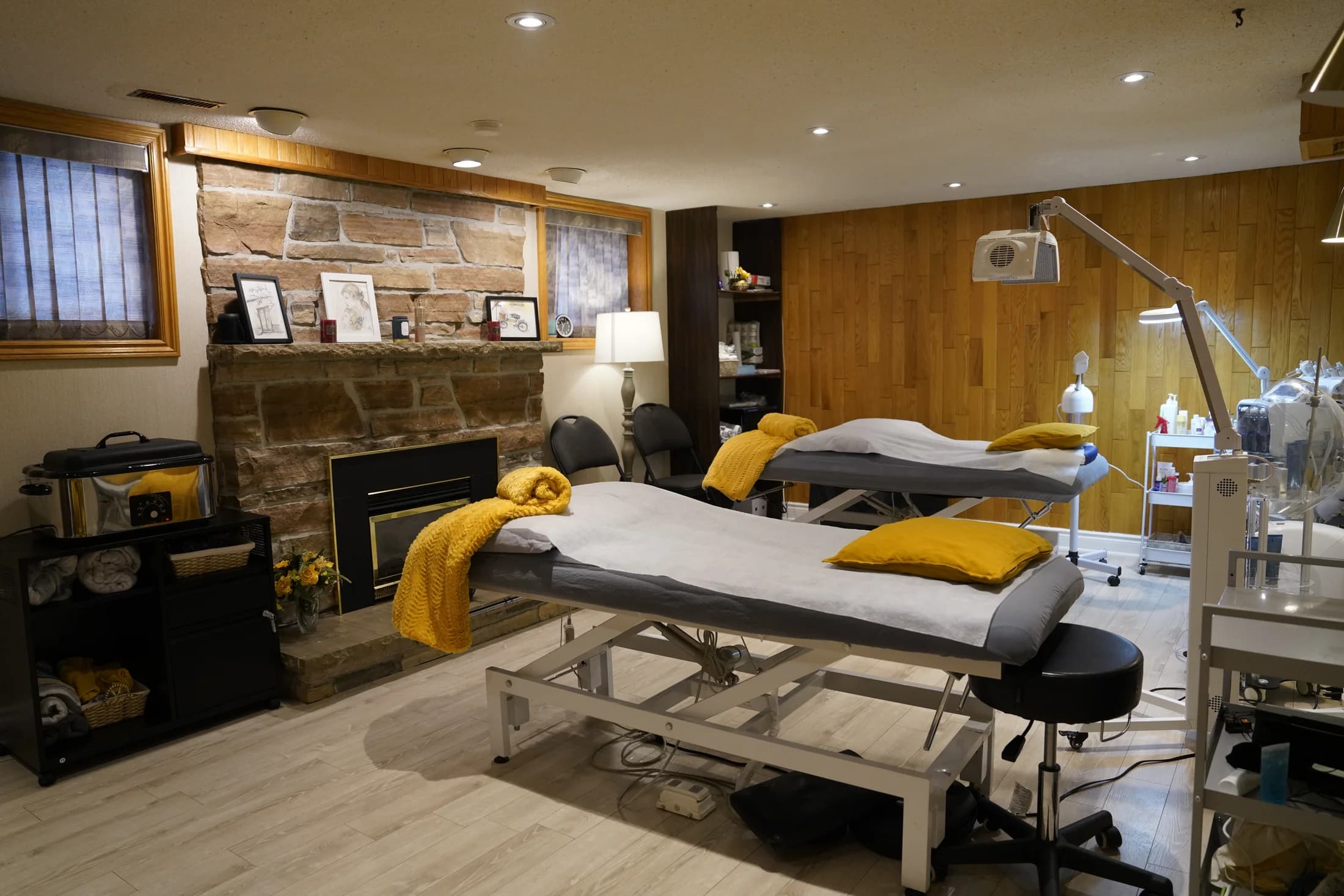 Calm treatment room interior at Rosegol Massage Therapy